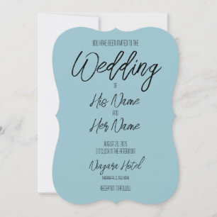 Create Your Own Custom Blue Wedding Invitation