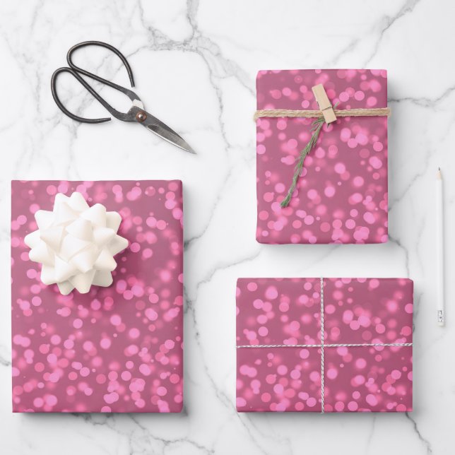 Create Your Own Custom Bokeh Spots Pattern Wrapping Paper Sheet (Front)