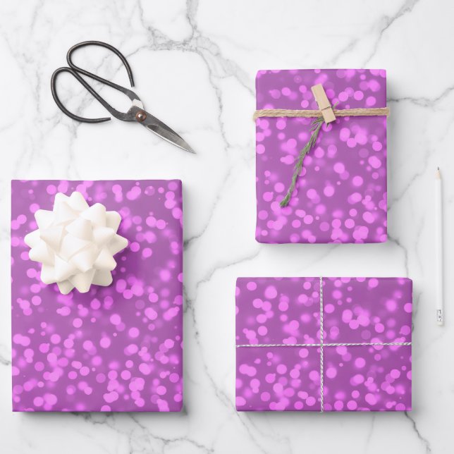 Create Your Own Custom Bokeh Spots Pattern Wrapping Paper Sheet (Front)