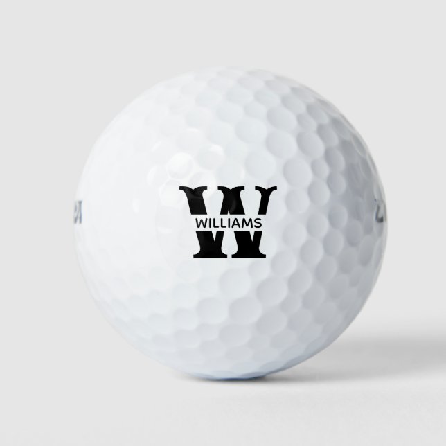 Create Your Own Custom Branded Monogram Golf Balls (Front)