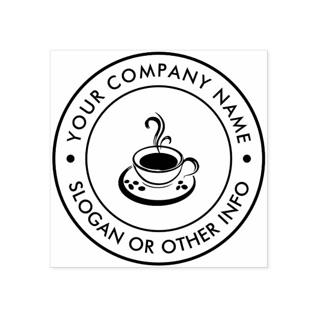 Create Your Own Custom Business Logo coffee Rubber Stamp (Imprint)