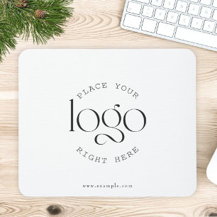 Create Your Own Custom Business Logo Modern White Mouse Pad