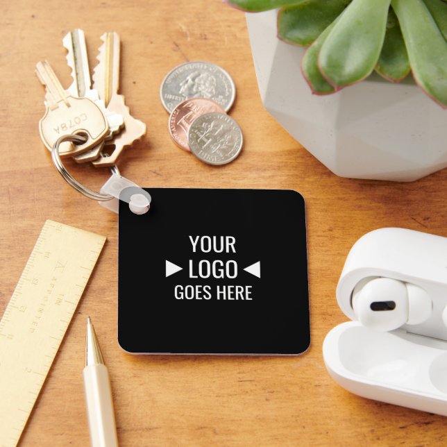 Create Your Own Custom Business Logo Template Key Ring (Desk)