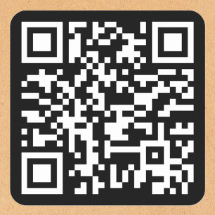Create Your Own Custom Business Website QR Code Square Sticker