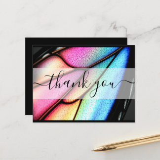 Create Your Own Custom Butterfly Wing Thank You Postcard