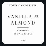 Create Your Own Custom Candle Label<br><div class="desc">Minimalist custom candle label. Create your own personalised product label for cosmetics and candles featuring simple modern design and style.</div>