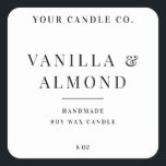 Create Your Own Custom Candle Label<br><div class="desc">Minimalist custom candle label. Create your own personalised product label for cosmetics and candles featuring simple modern design and style.</div>