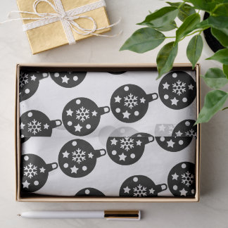 Create Your Own Custom Christmas Black Ornaments Tissue Paper