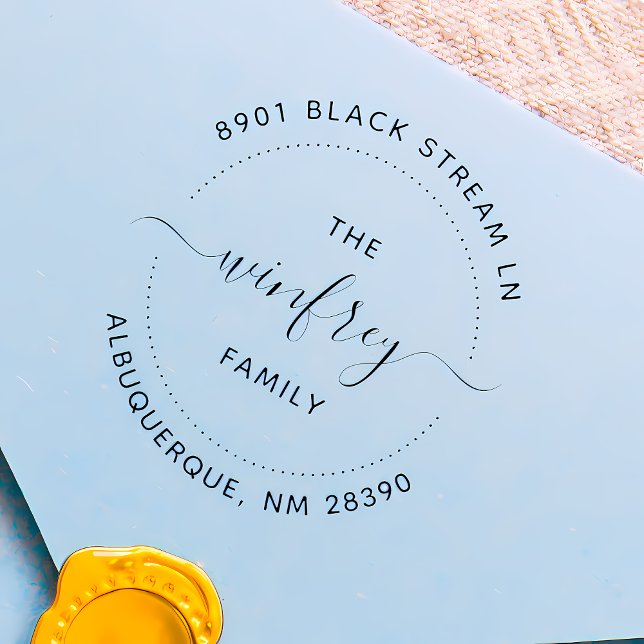 Create Your Own Custom Circular Return Address Rubber Stamp (Creator Uploaded)