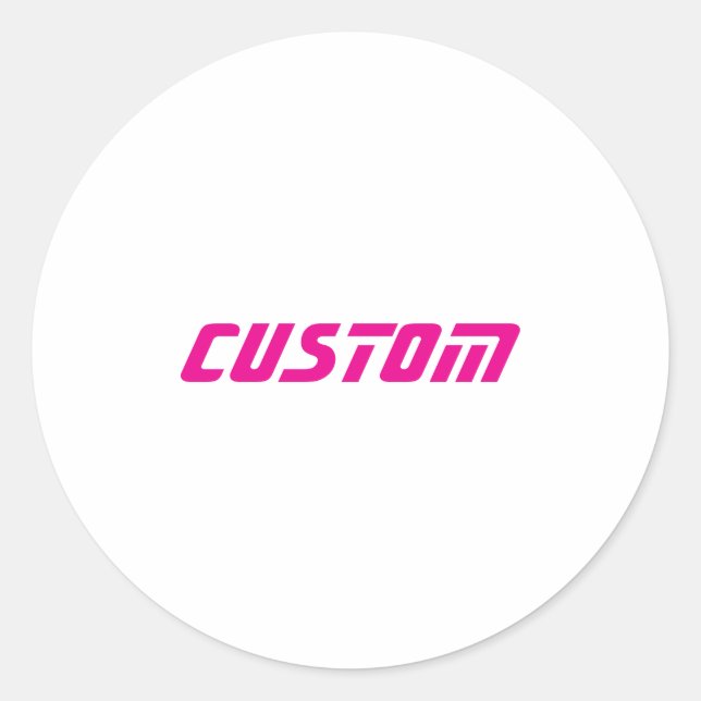 Create Your Own Custom Classic Round Sticker (Front)