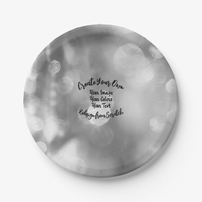 Create Your Own Custom Colour/Design Paper Plate (Front)