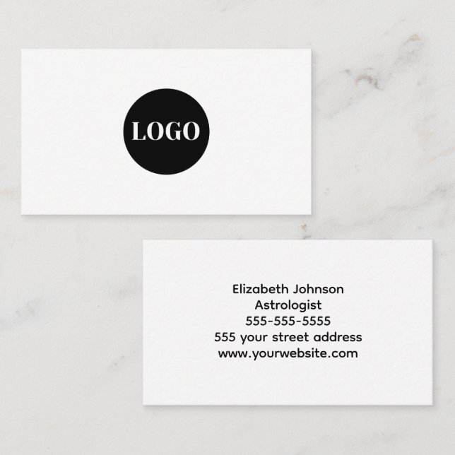 Create Your Own Custom Corporate Logo Business Card (Front/Back)