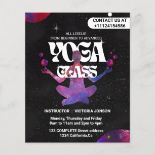Create your own Custom Customisable yoga classes Flyer