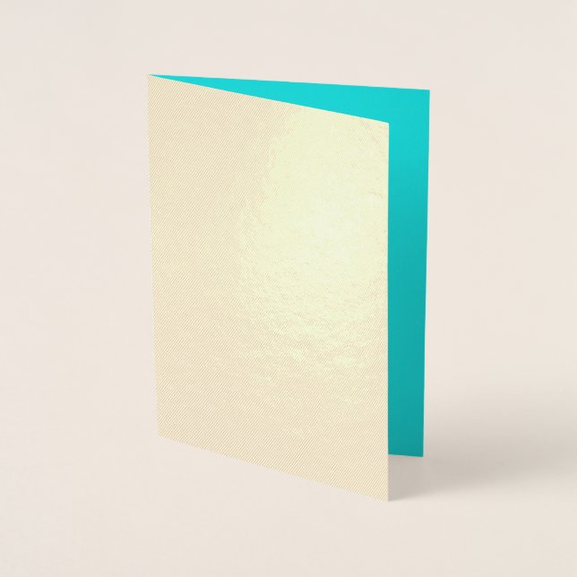 Create Your Own custom cyan Foil Card (Front)