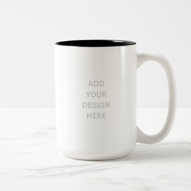 Create Your Own Custom Design 15oz  Two-Tone Coffee Mug (Right)