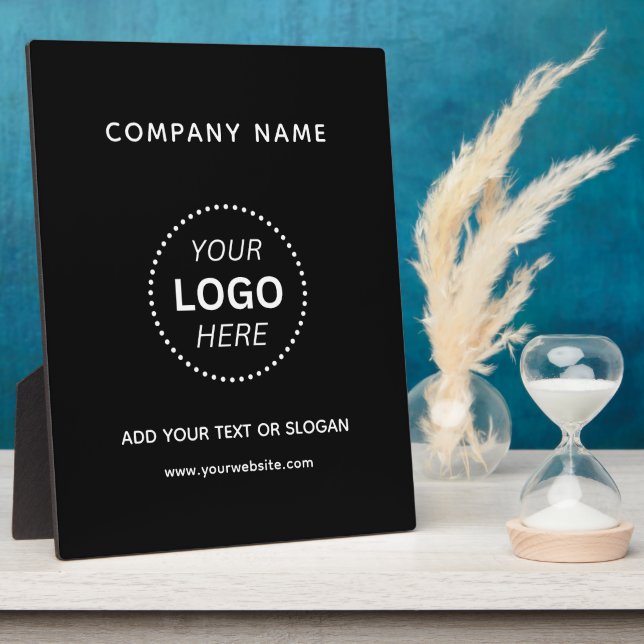 Create Your Own Custom Design Business Logo Text  Plaque (Side)