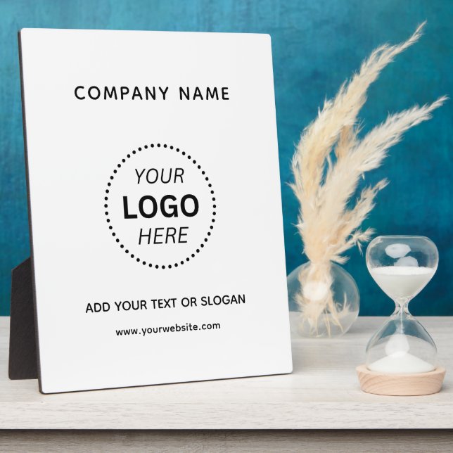 Create Your Own Custom Design Business Logo Text  Plaque (Side)