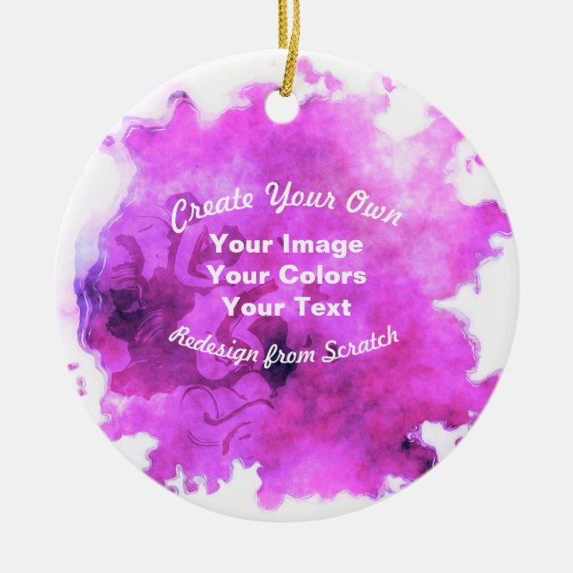 Create Your Own Custom Design Ceramic Ornament (Front)