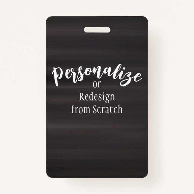 Create Your Own Custom Design ID Badge (Front)
