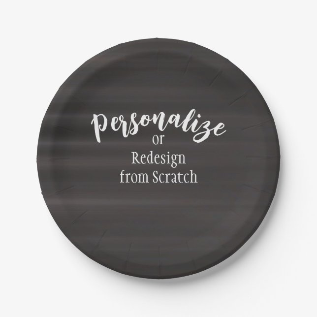 Create Your Own Custom Design Paper Plate (Front)