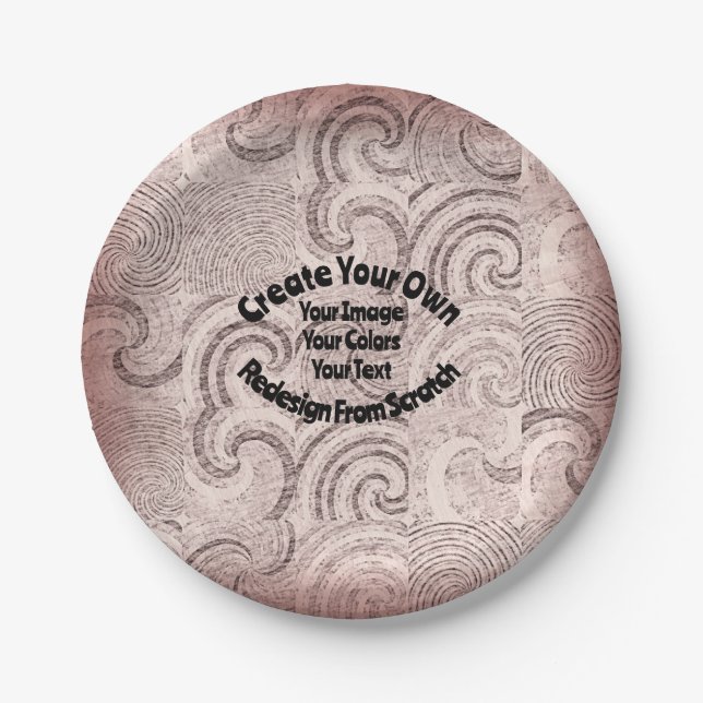 Create Your Own Custom Design Paper Plate (Front)