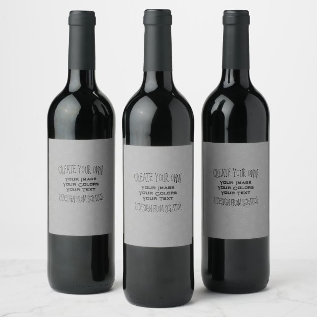 Create Your Own Custom Design Wine Label (Bottles)