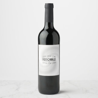 Create Your Own Custom Design Wine Label
