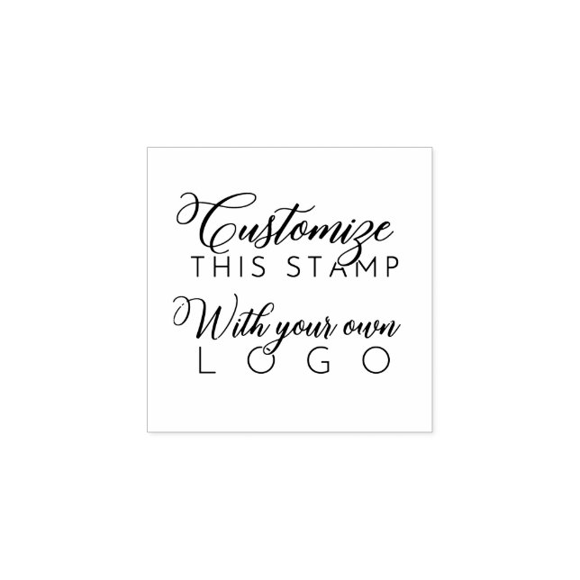 Create Your Own Custom Elegant Business Logo Small Rubber Stamp (Imprint)
