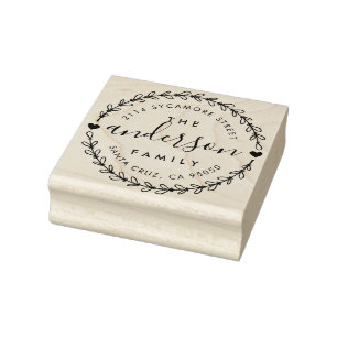 Create Your Own Custom Family Name Return Address Rubber Stamp