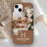 Create Your Own Custom Family Photo Brown iPhone 15 Case<br><div class="desc">Upload your own family photo to make your own unique iPhone Case. This modern iPhone case is fully customisable. All texts are editable and colours can be easily changed to what best fits you.</div>