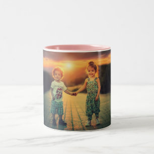 Create Your Own Custom Family Photo Customisable Two-Tone Coffee Mug