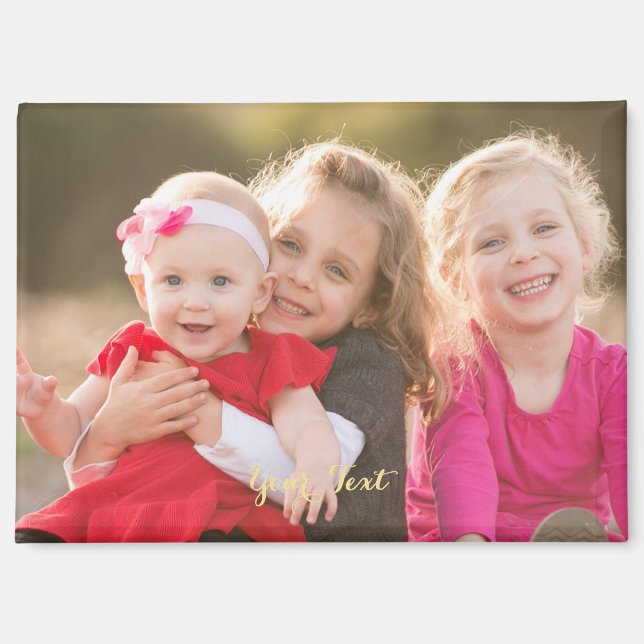 Create Your Own Custom Family Photo Fridge Magnet (Front)