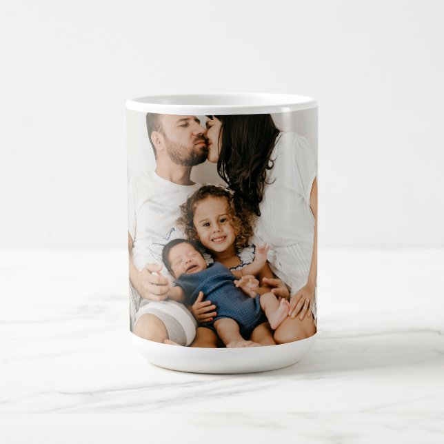 Create Your Own Custom Family Photo Personalised   Coffee Mug (Center)
