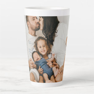 Create Your Own Custom Family Photo Personalised Latte Mug