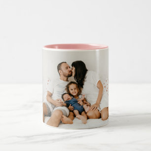 Create Your Own Custom Family Photo Personalised Two-Tone Coffee Mug