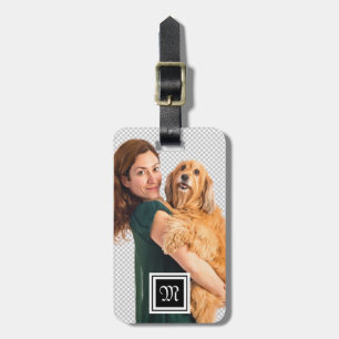 Create your own custom full photo monogram luggage tag