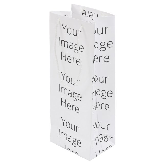 Create Your Own Custom Gift Bag - Wine, Glossy (Back Angled)