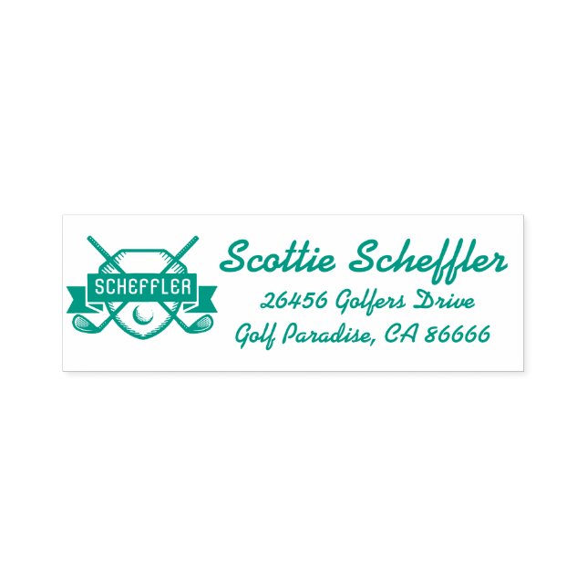 Create Your Own Custom Golf Personalised Self-inking Stamp (Design)