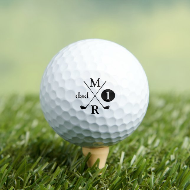 Create Your Own Custom Golfer Dad Modern Golf Balls (Insitu Tee)