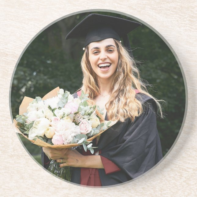 Create Your Own Custom Graduate Photo Coaster (Front)