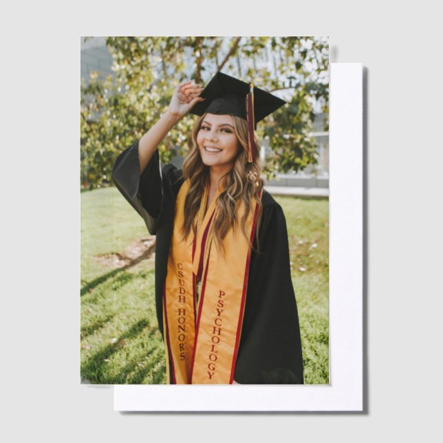 Create Your Own Custom Graduate Photo Vellum Invitations (Offset)