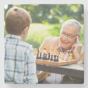 Create Your Own Custom Grandchildren Photo Gift Stone Coaster