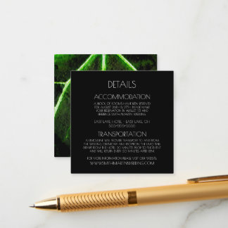 Create Your Own Custom Green Leaf Enclosure Card