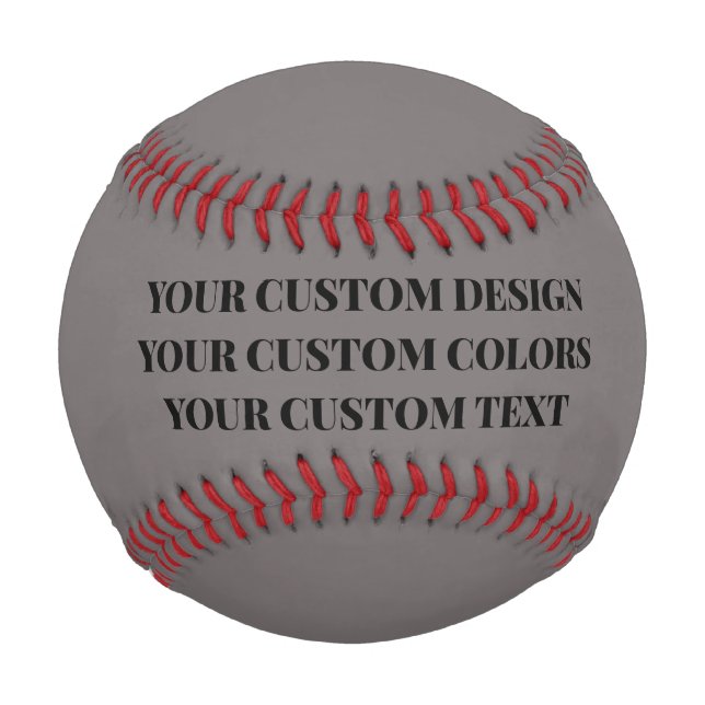 Create Your Own Custom Grey Baseball (Front)