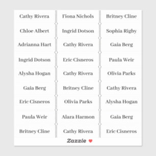 Create Your Own Custom Guest Name Sticker Pack