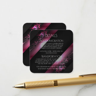 Create Your Own Custom Hot Pink Corners Details Enclosure Card