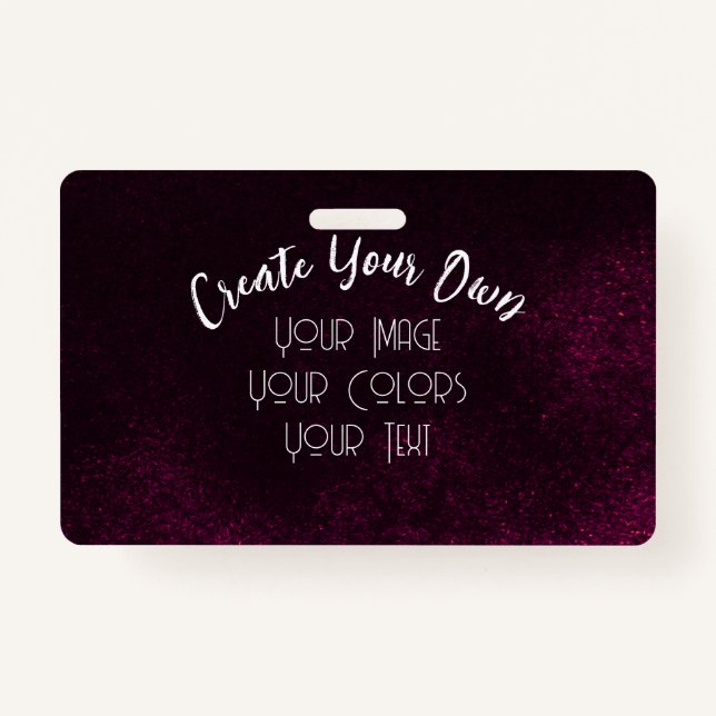 Create Your Own Custom ID Badge (Front)