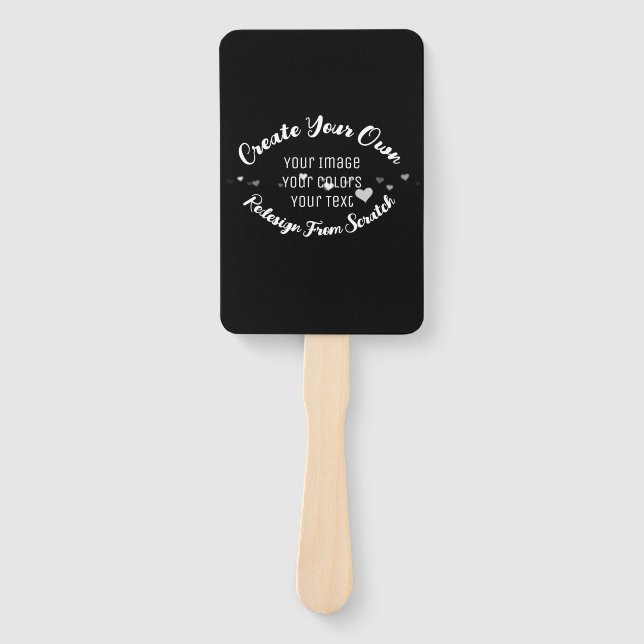 Create Your Own Custom Image Hand Fan (Front)