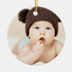Create Your Own Custom Kids Children Photo Modern Ceramic Ornament