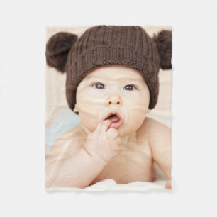 Create Your Own Custom Kids Children Photo Modern Fleece Blanket